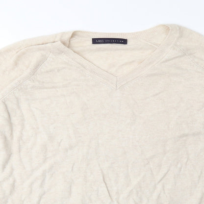Marks and Spencer Womens Beige  Knit Pullover Jumper Size 12