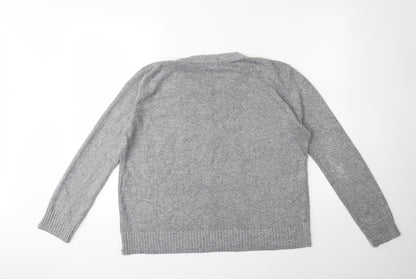 Chic London Paris Womens Grey  Knit Pullover Jumper Size M
