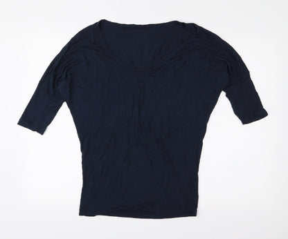 Womens UK Size XS American Apparel Blue Basic T-Shirt