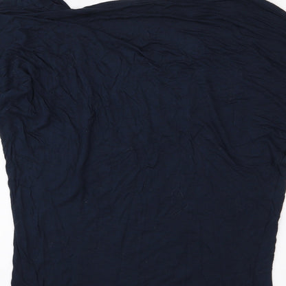 Womens UK Size XS American Apparel Blue Basic T-Shirt