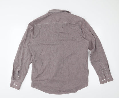 Primark Mens Red Check   Button-Up Size 16