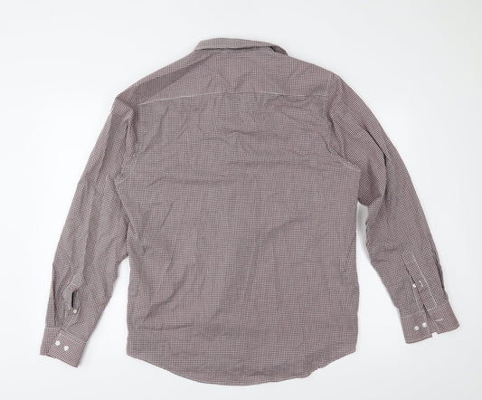 Primark Mens Red Check   Button-Up Size 16