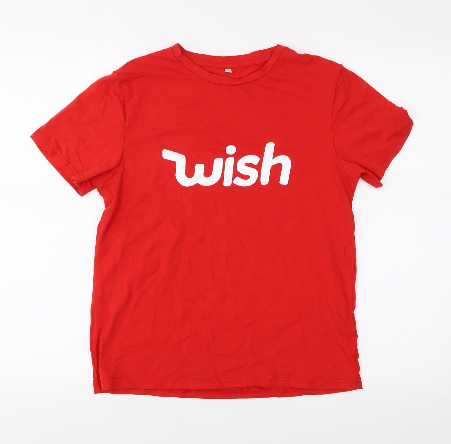 Womens UK Size S Preworn Red Basic T-Shirt