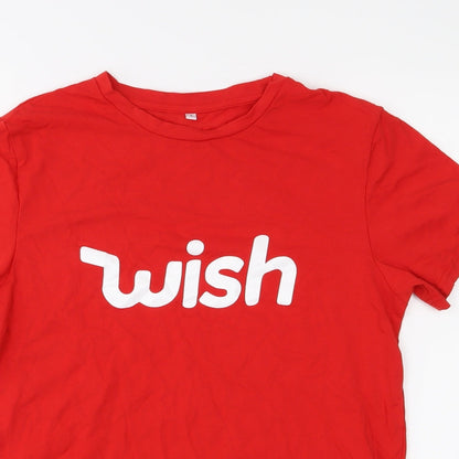 Womens UK Size S Preworn Red Basic T-Shirt