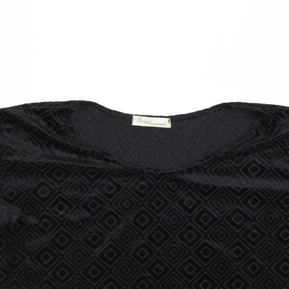 Womens UK Size 14 Design Essentials Black Basic T-Shirt
