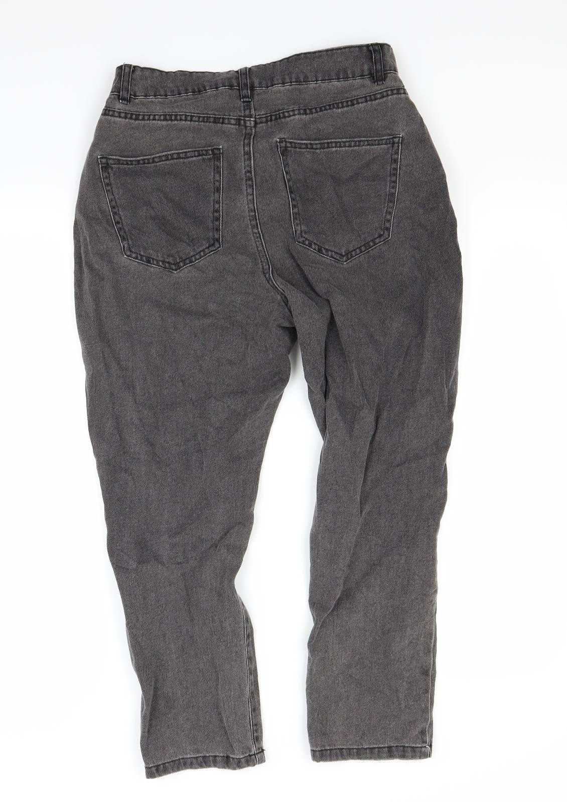 Noisy may Womens Black  Denim Tapered Jeans Size 10 L28 in