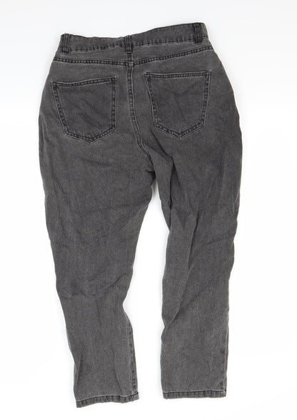 Noisy may Womens Black  Denim Tapered Jeans Size 10 L28 in