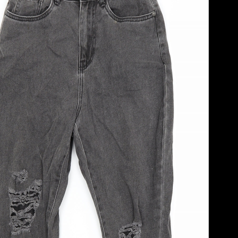 Noisy may Womens Black  Denim Tapered Jeans Size 10 L28 in