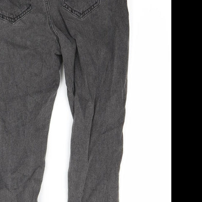 Noisy may Womens Black  Denim Tapered Jeans Size 10 L28 in