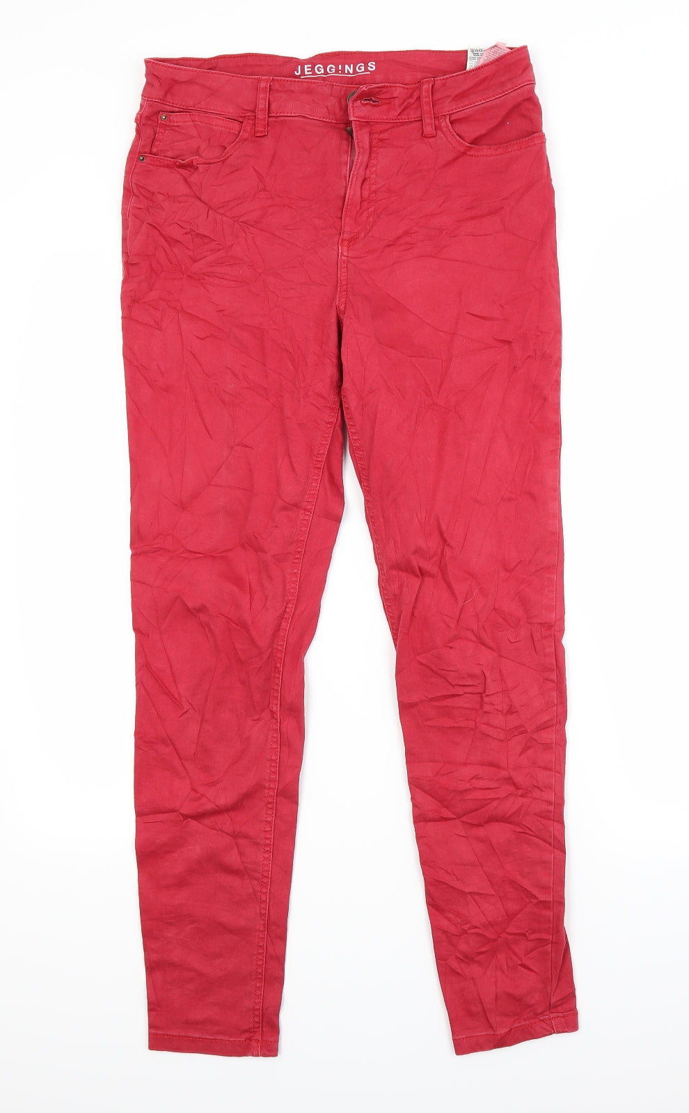 Womens UK Size 10 Marks and Spencer Regular Fit Flared Red Jeans