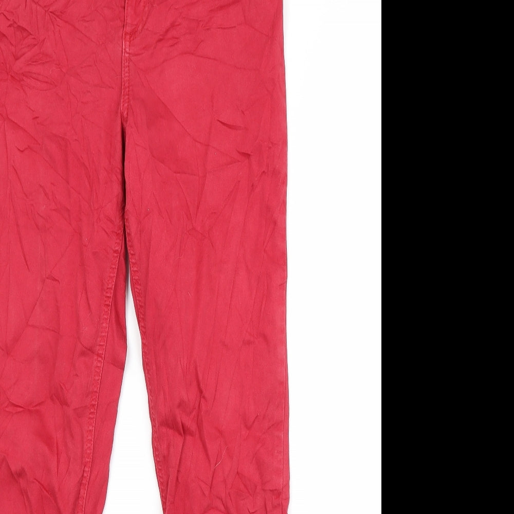 Womens UK Size 10 Marks and Spencer Regular Fit Flared Red Jeans