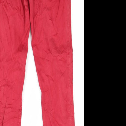 Womens UK Size 10 Marks and Spencer Regular Fit Flared Red Jeans