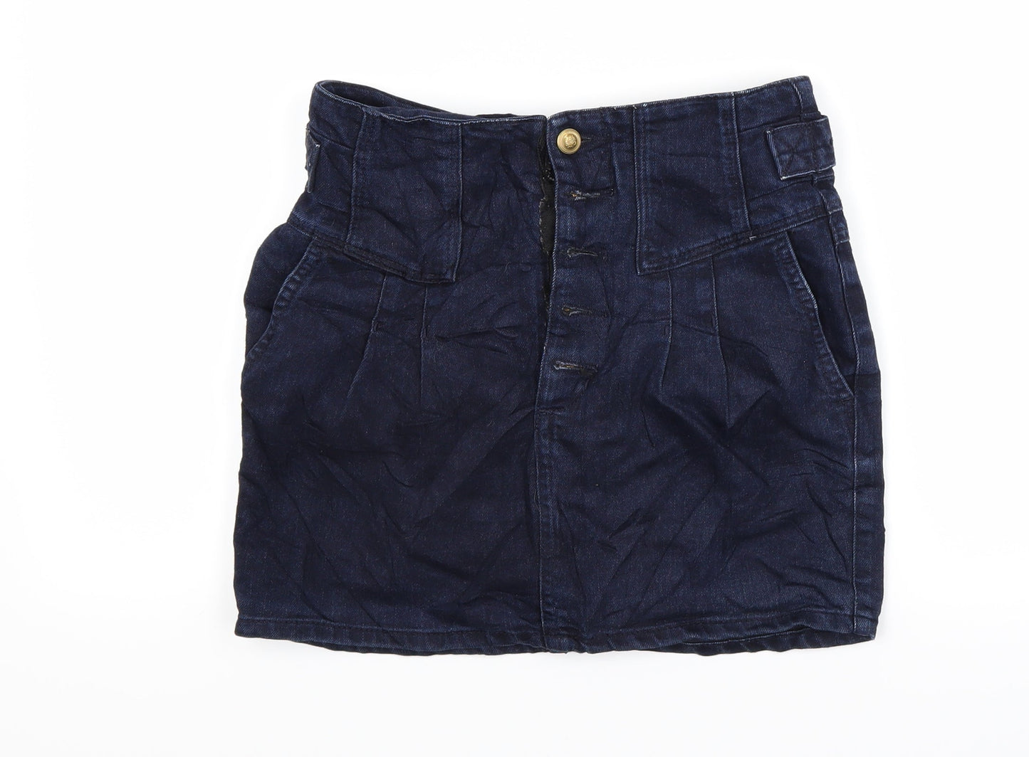 Womens UK Size 8 Topshop Mini Denim Skirt