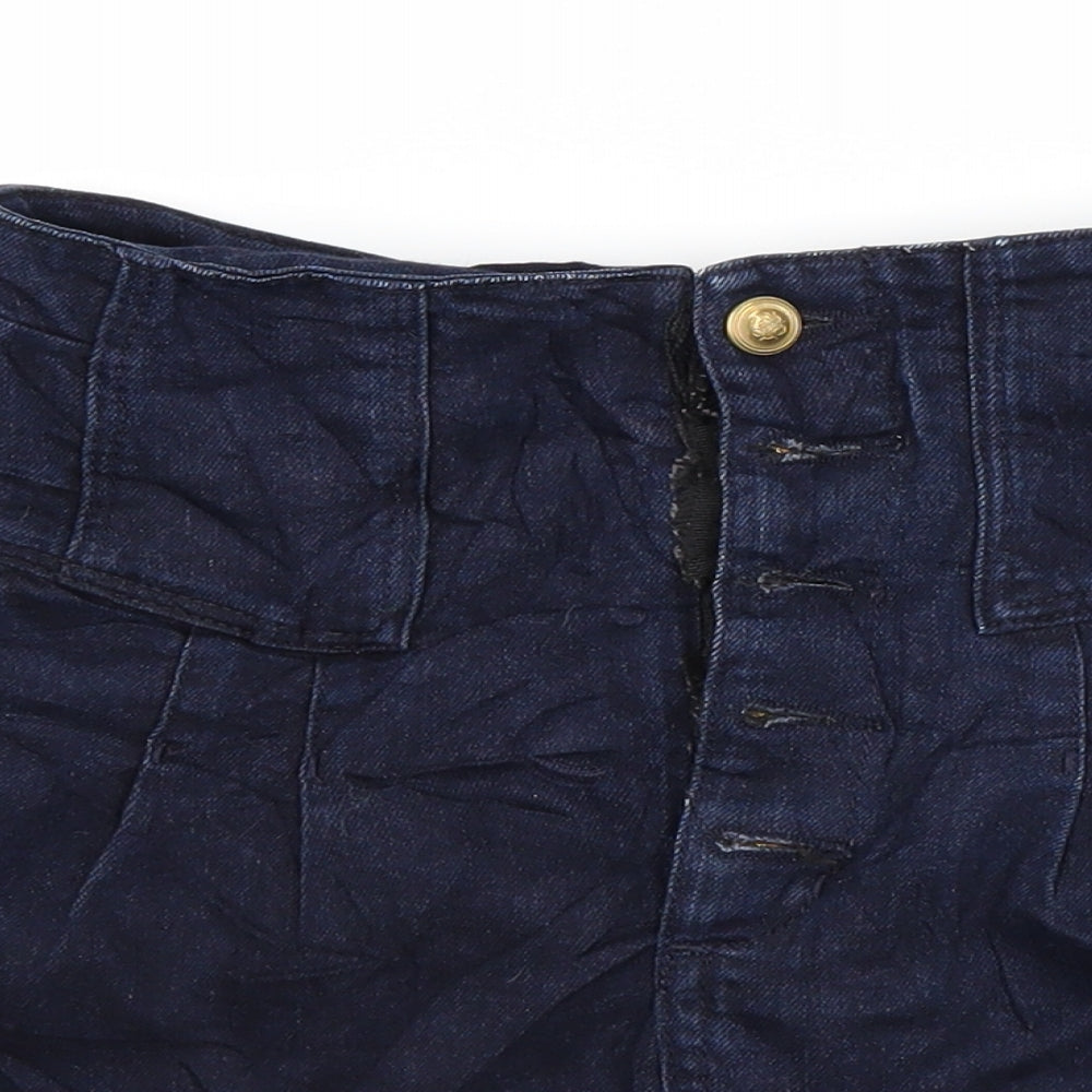 Womens UK Size 8 Topshop Mini Denim Skirt