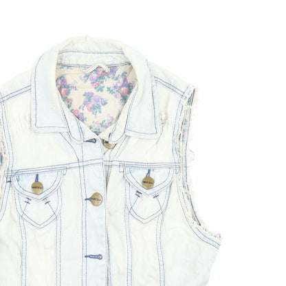 Newlook Womens Blue   Jacket Waistcoat Size 10