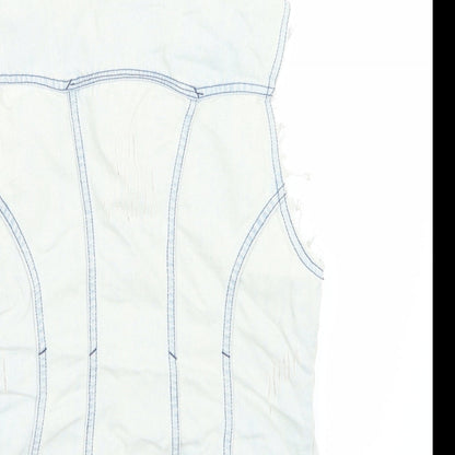 Newlook Womens Blue   Jacket Waistcoat Size 10