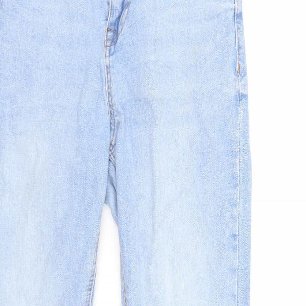 Womens UK Size  Preworn Regular Fit Cropped Blue Jeans