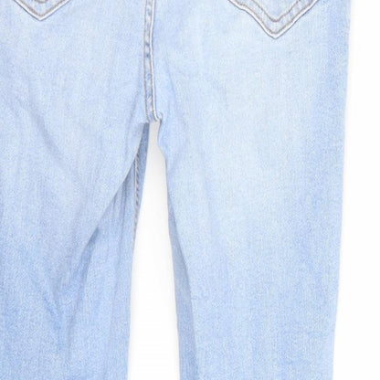 Womens UK Size  Preworn Regular Fit Cropped Blue Jeans