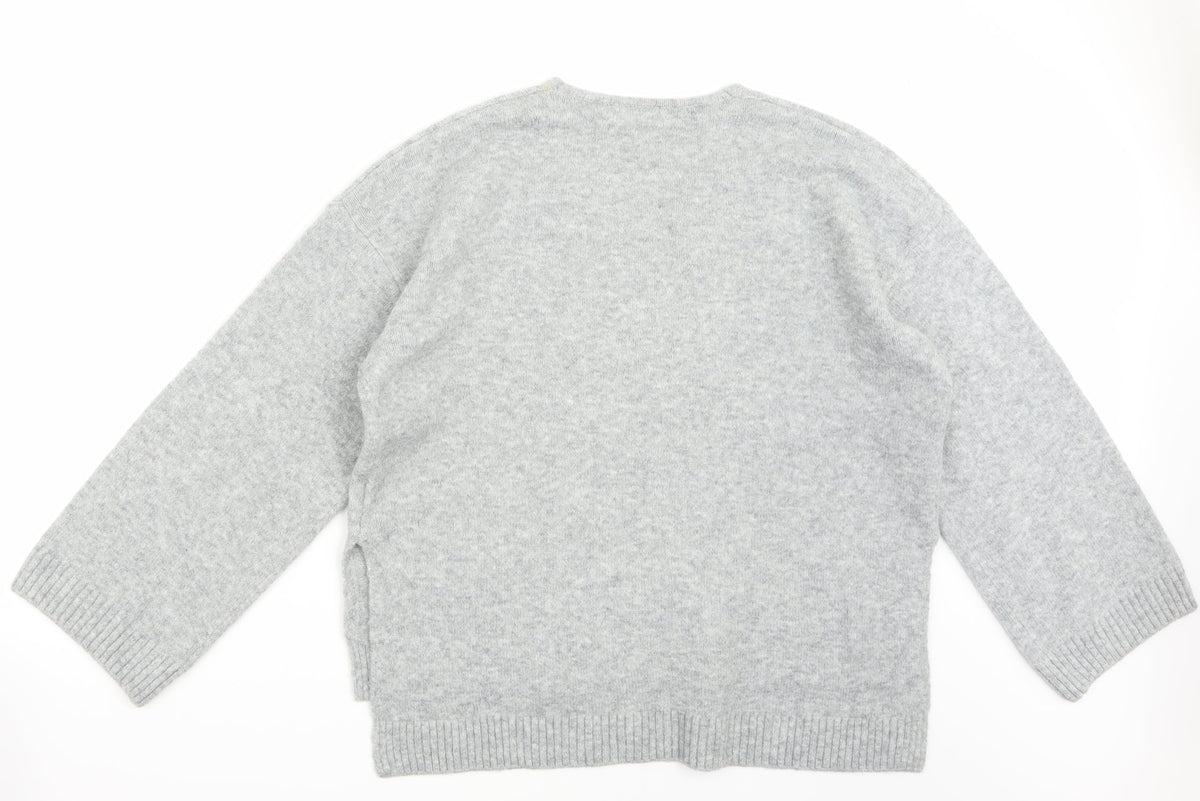 H&M Womens Grey   Pullover Jumper Size M