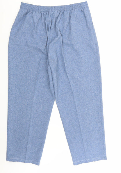 Womens UK Size 18 Classics Regular Fit  Blue Trousers