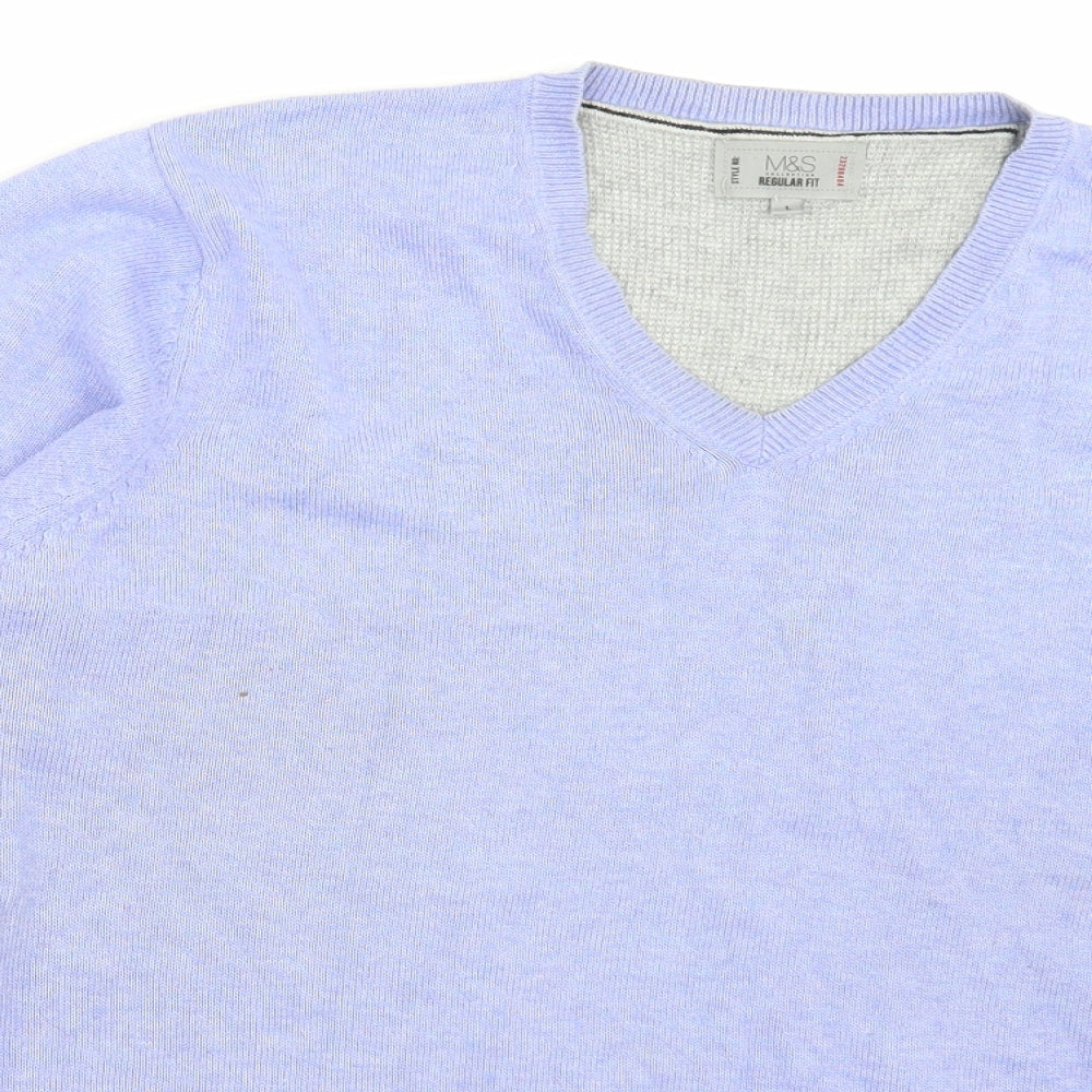 Marks and Spencer Mens Purple   Pullover Jumper Size L