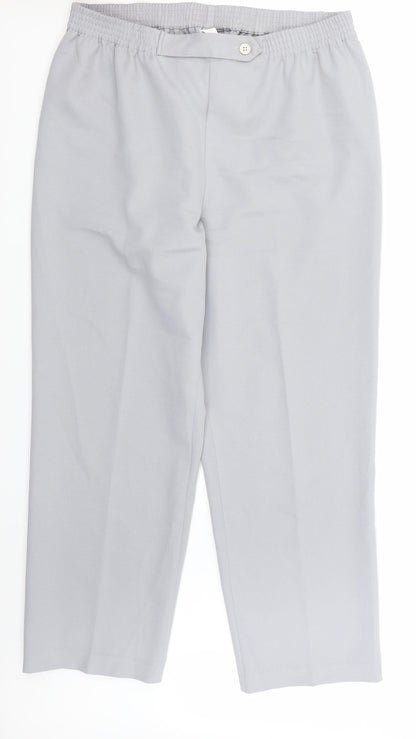 Womens UK Size 18 Preworn Regular Fit  Grey Trousers