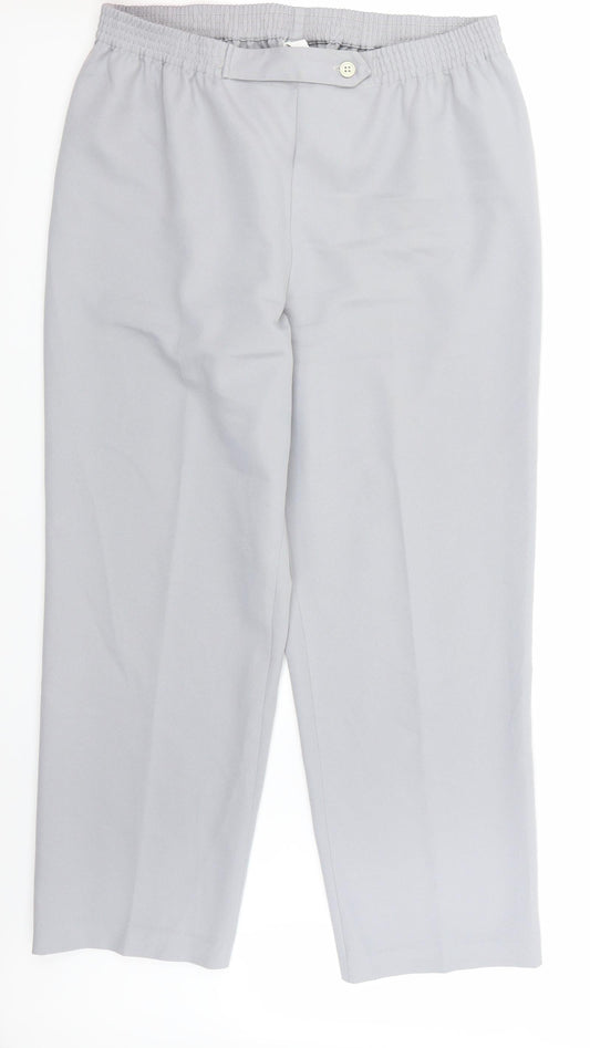 Womens UK Size 18 Preworn Regular Fit  Grey Trousers
