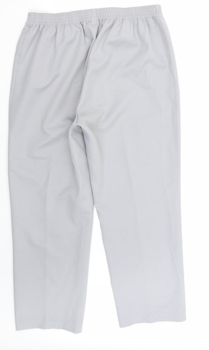 Womens UK Size 18 Preworn Regular Fit  Grey Trousers