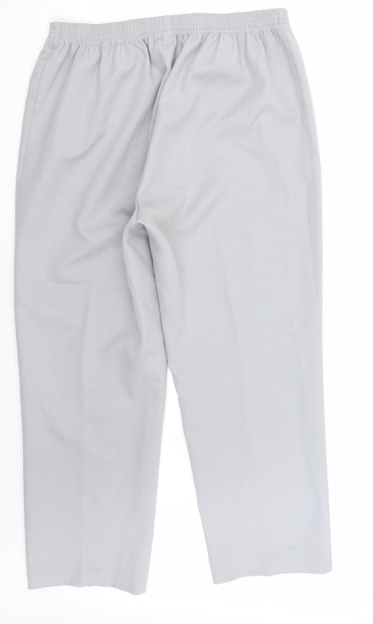 Womens UK Size 18 Preworn Regular Fit  Grey Trousers
