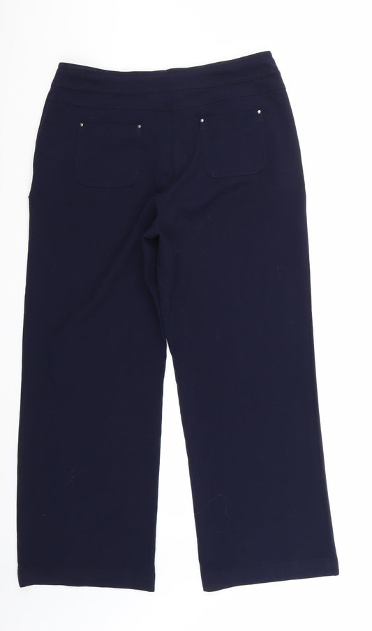 Isle Womens Blue   Trousers  Size 14 L28 in