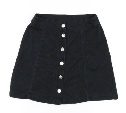 Divided Womens Black   A-Line Skirt Size 8