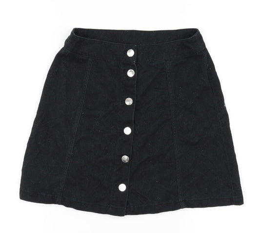 Divided Womens Black   A-Line Skirt Size 8