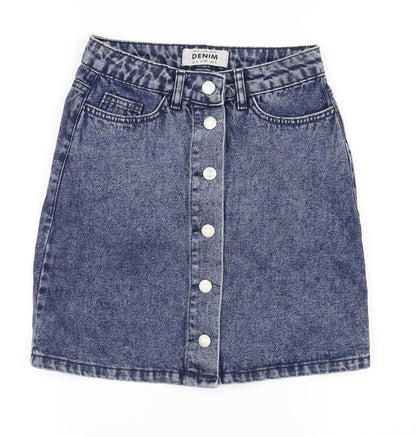 New Look Womens Blue   A-Line Skirt Size 4