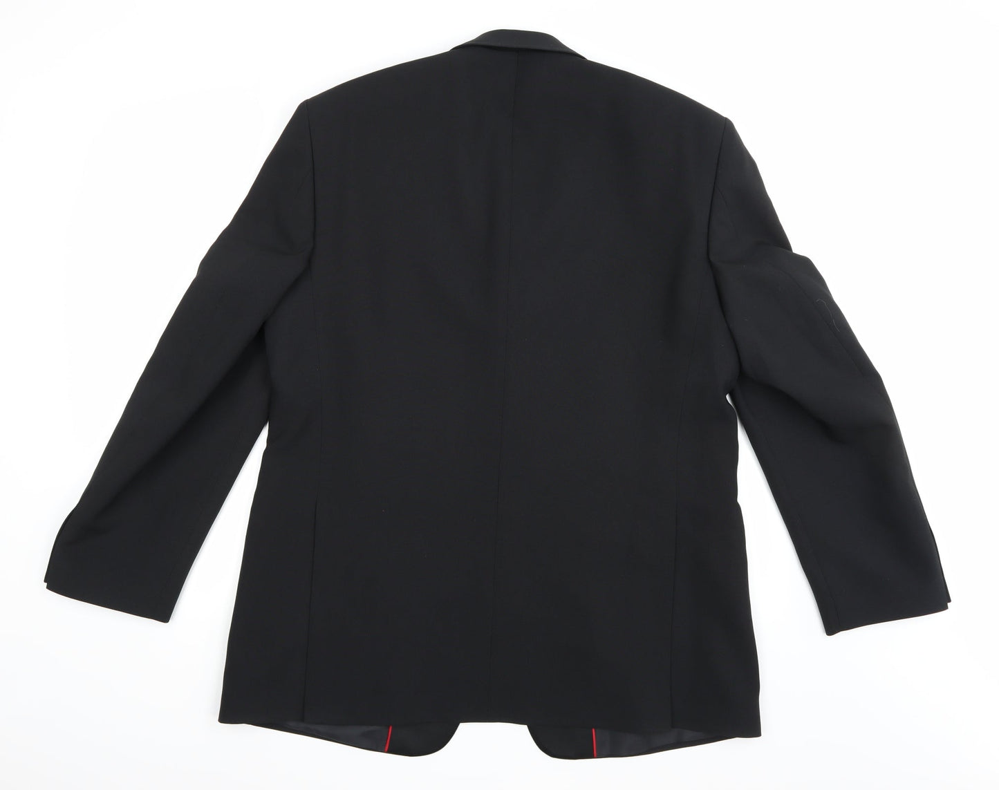 1860 Menswear Mens Black  Rayon Jacket Suit Jacket Size 42