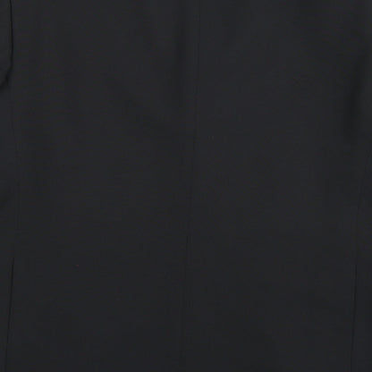 1860 Menswear Mens Black  Rayon Jacket Suit Jacket Size 42