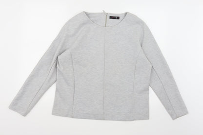 TU Womens Grey  Jersey Full Zip Sweatshirt Size 16