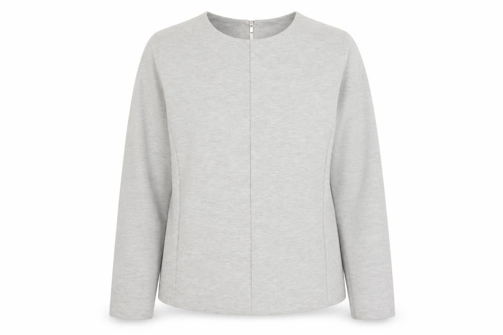 Tu Womens Grey  Jersey Full Zip Sweatshirt Size 16