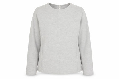 Tu Womens Grey  Jersey Full Zip Sweatshirt Size 16