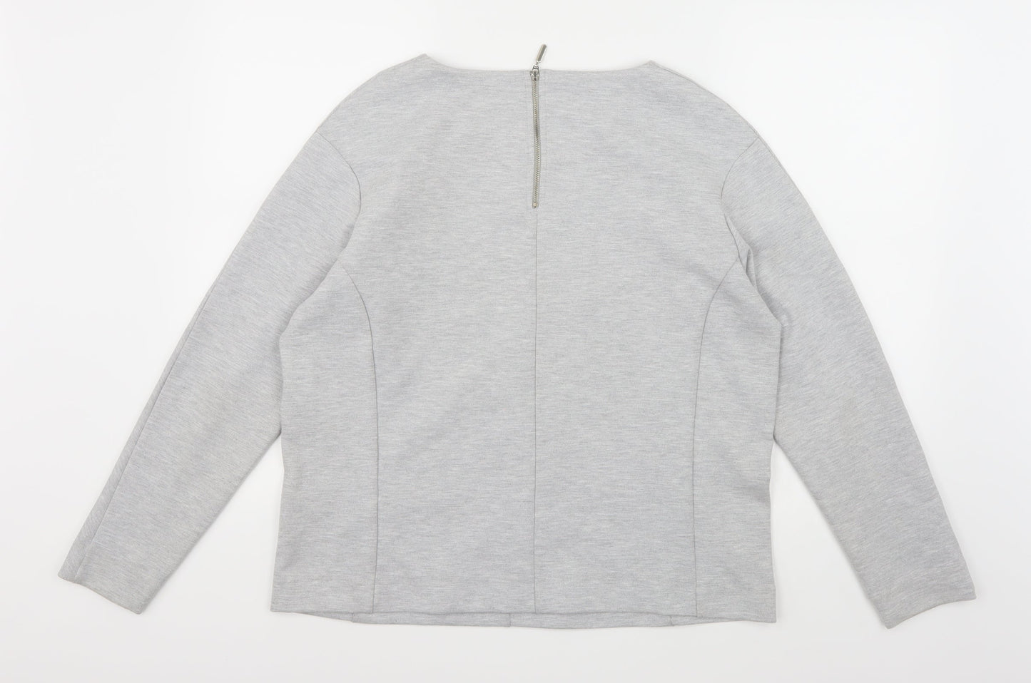 TU Womens Grey  Jersey Full Zip Sweatshirt Size 16