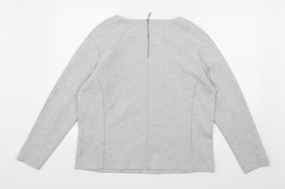 TU Womens Grey  Jersey Full Zip Sweatshirt Size 16