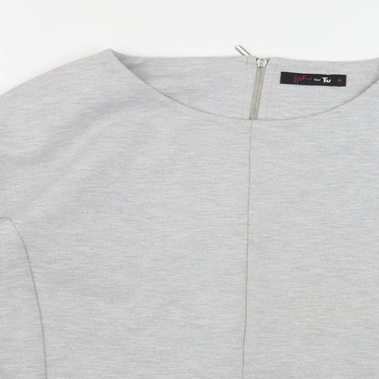 TU Womens Grey  Jersey Full Zip Sweatshirt Size 16