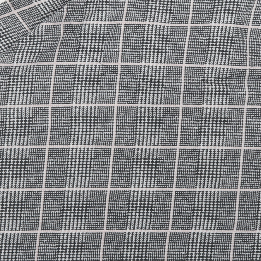 Bonmarché Womens Grey Check Jersey Pullover Sweatshirt Size 14