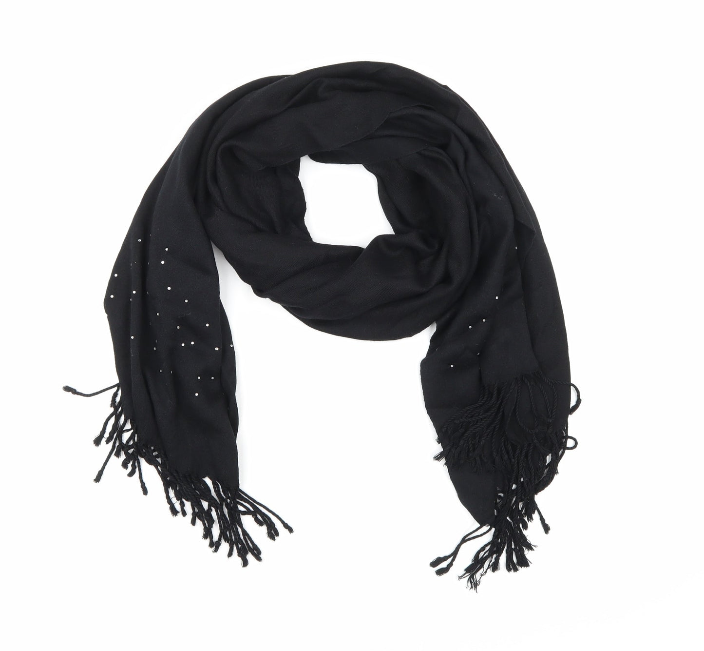 Preworn Womens Black  Knit  Scarf