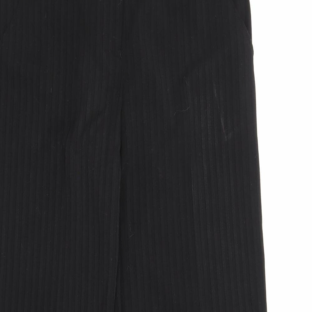 George Womens Black Striped Rayon Trousers  Size 10 L30 in