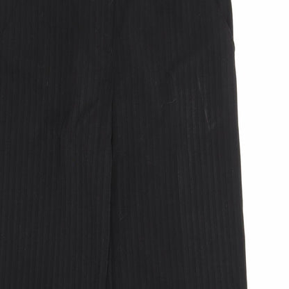 George Womens Black Striped Rayon Trousers  Size 10 L30 in
