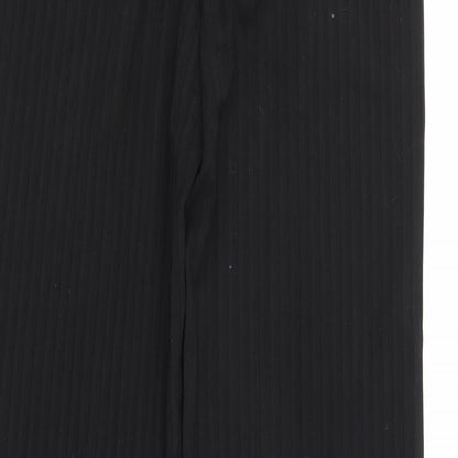 George Womens Black Striped Rayon Trousers  Size 10 L30 in