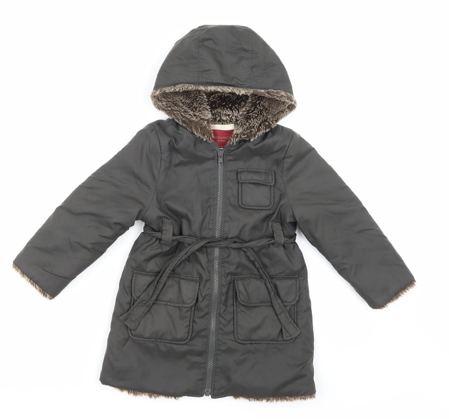 Neck & Neck Boys Brown   Basic Coat Coat Size 2 Years