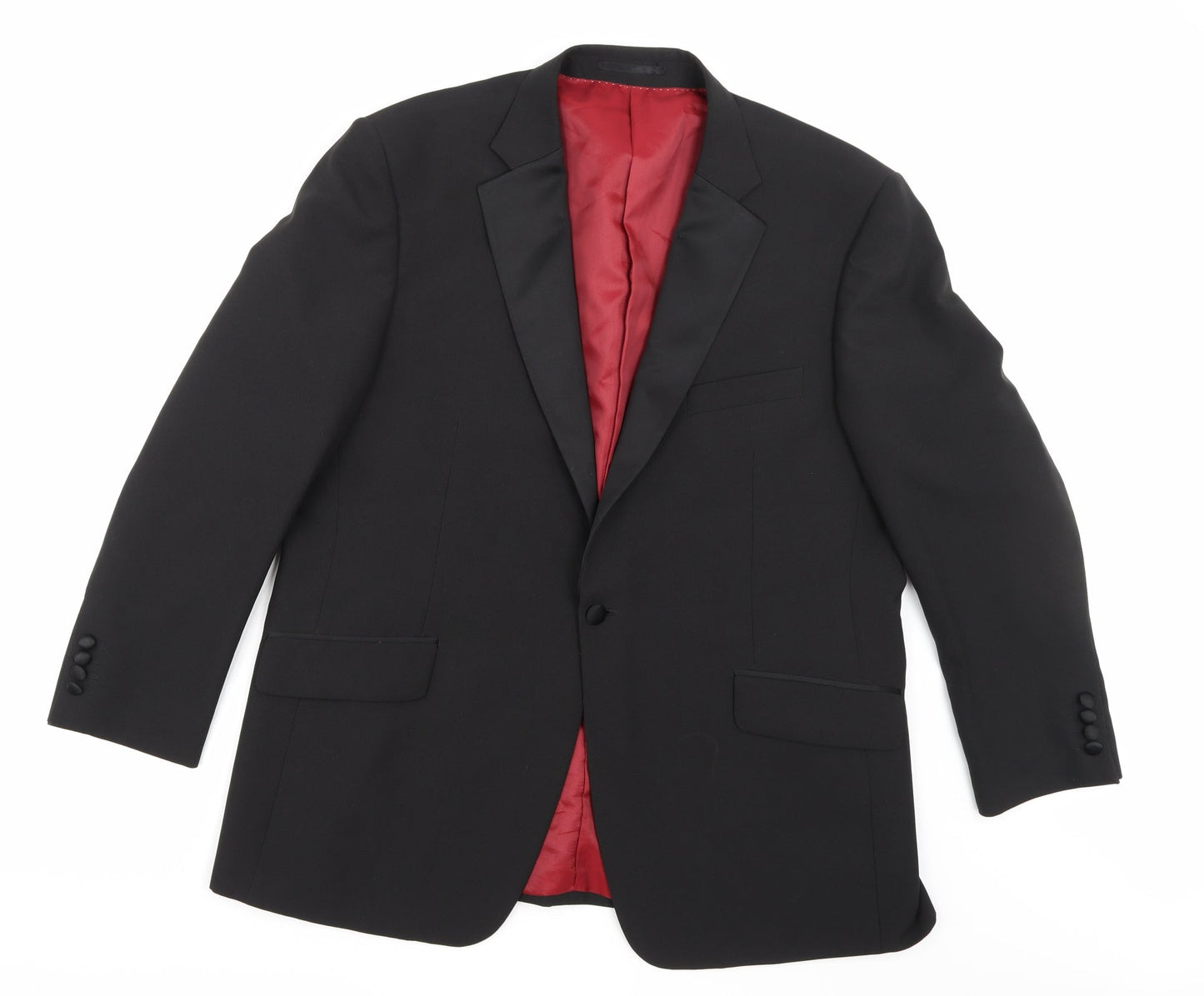 Mens UK Size 46 Charlton Gray Regular Black Suit Jacket