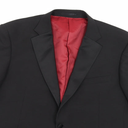 Mens UK Size 46 Charlton Gray Regular Black Suit Jacket