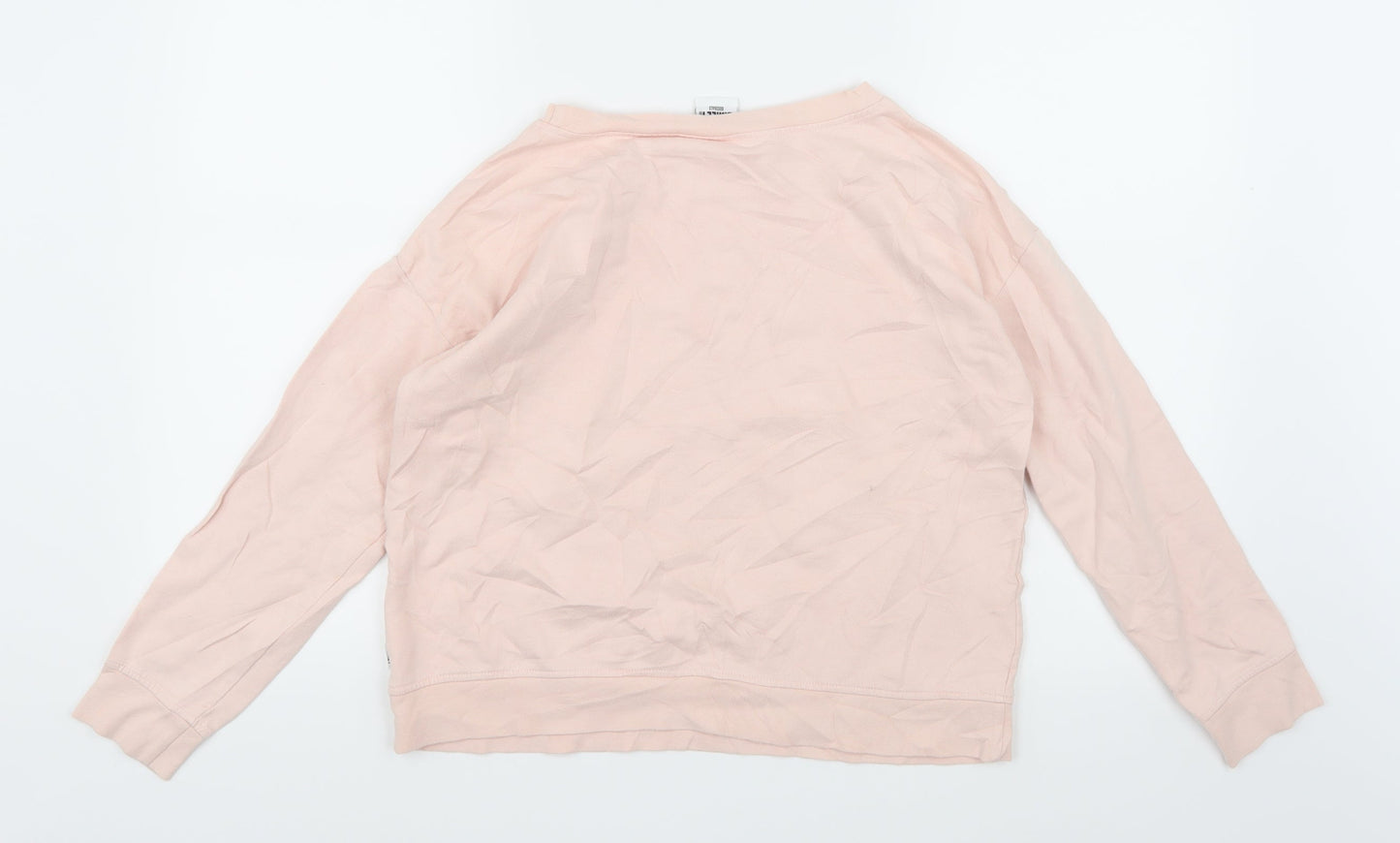 Smiley Girls Pink  Jersey Pullover Sweatshirt Size 12 Years  - smiley face